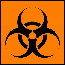 simbolo de peligro color naranja
