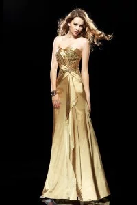 vestido dorado